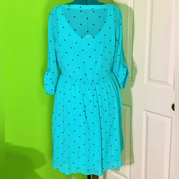 Torrid Heart Print Chiffon Shirt Dress - Picture 6 of 9